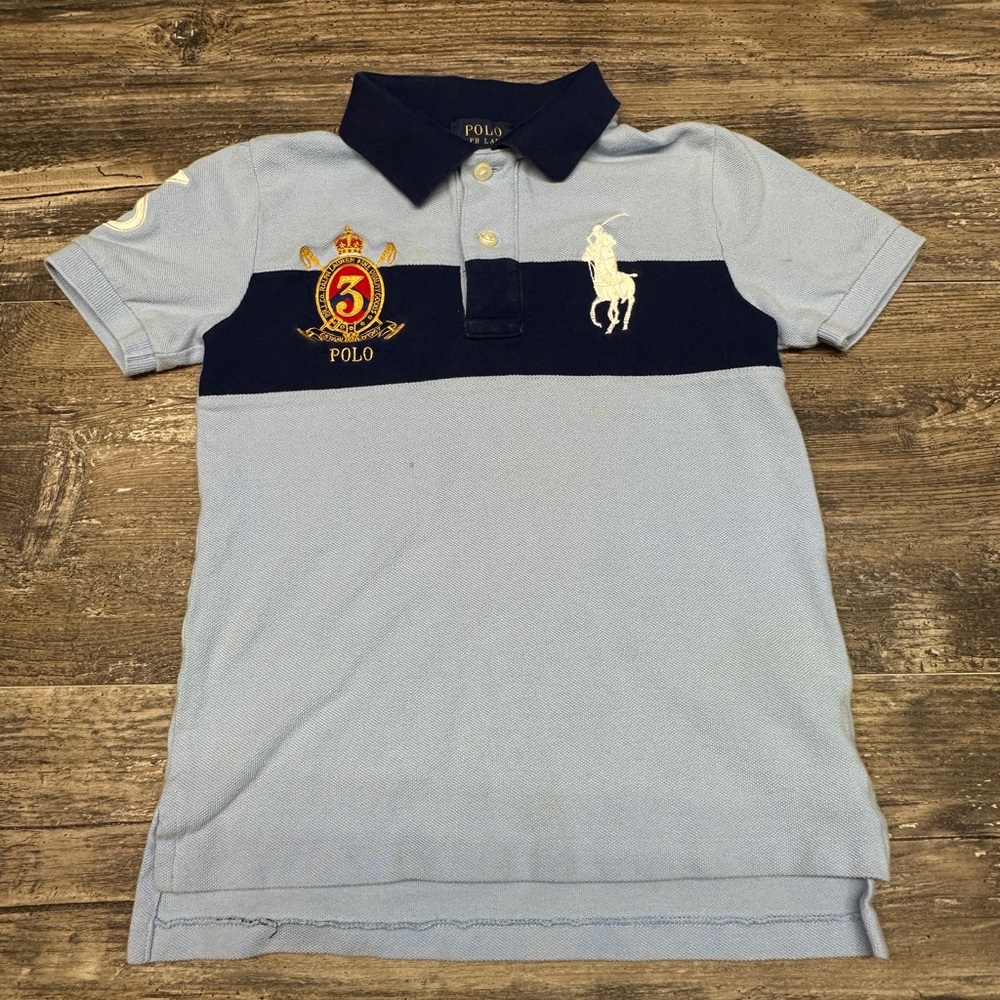 Polo Ralph Lauren Kids Size 5 Bundle Shirt Polo Tee Big Pony Blue - Picture 2 of 16